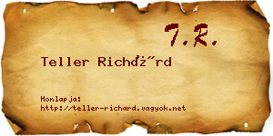 Teller Richárd névjegykártya